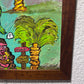 Original Abstract Painting on Board by Serg Graff "Palm Monkey", COA