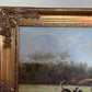 English Fox Hunting Scene Horse Hounds Oil Painting Signed William Framed