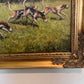 English Fox Hunting Scene Horse Hounds Oil Painting Signed William Framed
