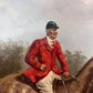 English Fox Hunting Scene Horse Hounds Oil Painting Signed William Framed