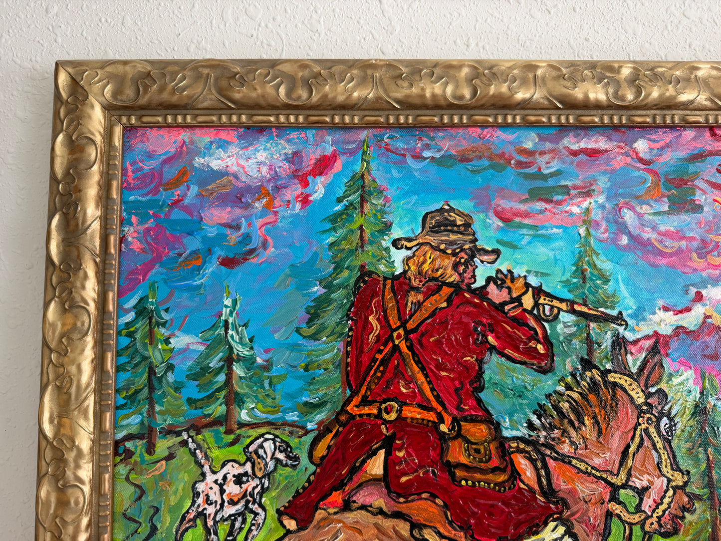 Serg Graff English Fox Hunt Equestrian Dogs Sporting Art Original Painting, COA