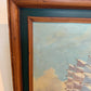Vintage Tall Ship Oil Painting on Canvas Signed Framed Clipper Marine Seascape