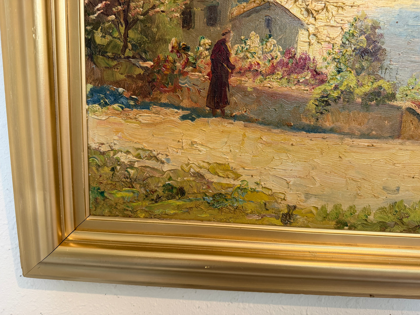 Listed Danish Artist Finn Wennerwald 1896–1969 Antique Oil Painting Landscape