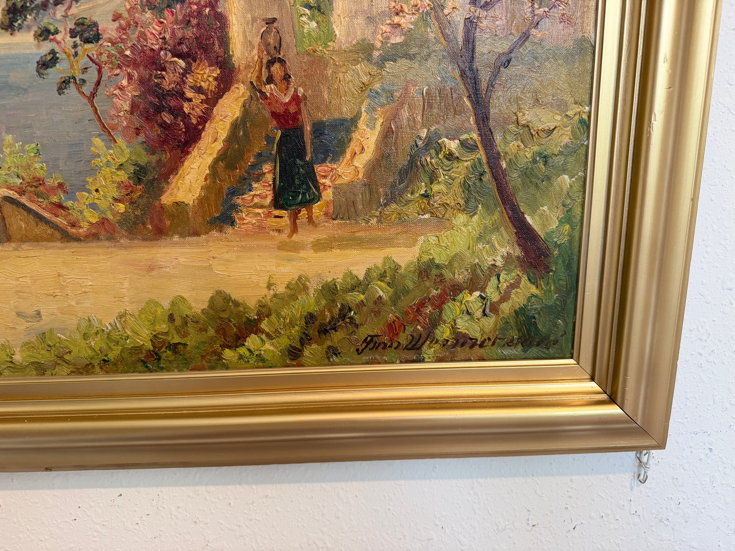 Listed Danish Artist Finn Wennerwald 1896–1969 Antique Oil Painting Landscape