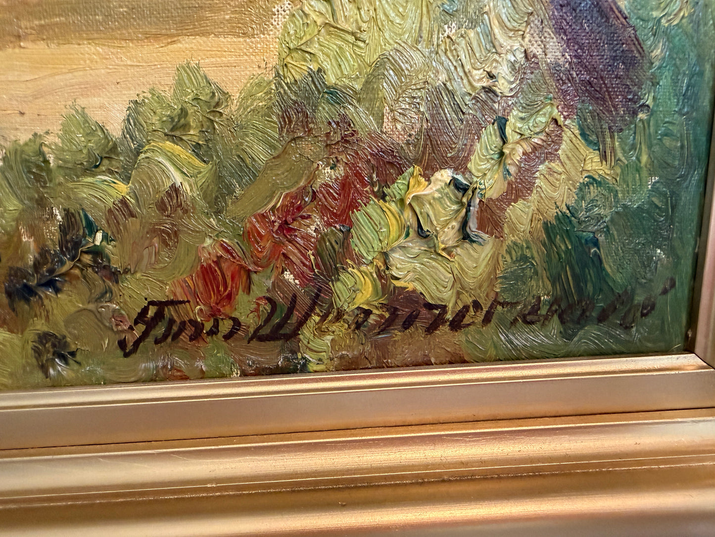 Listed Danish Artist Finn Wennerwald 1896–1969 Antique Oil Painting Landscape