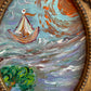 Serg Graff “Storm Wanderer” Original Art, Fantasy Ship Seascape Nautical Art COA