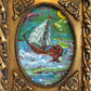 Serg Graff Medusa Schooner Original Art, Fantasy Ship Seascape Nautical Art COA