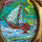 Serg Graff Medusa Schooner Original Art, Fantasy Ship Seascape Nautical Art COA