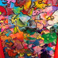 Original Abstract Painting Serg Graff "Kingdom of Pareidolia" Outsider Art COA