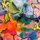 Original Abstract Painting Serg Graff "Kingdom of Pareidolia" Outsider Art COA