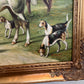 English Fox Hunting Scene Horse Hounds Oil Painting Signed William Framed