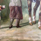 English Fox Hunting Scene Horse Hounds Oil Painting Signed William Framed