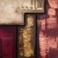 Modern Abstract Geometric Painting Signed Kaulani 2005 | 24x24" Textured Art