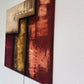Modern Abstract Geometric Painting Signed Kaulani 2005 | 24x24" Textured Art