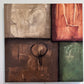 Modern Abstract Geometric Painting Signed Kaulani 2004 | 24x24" Textured Art