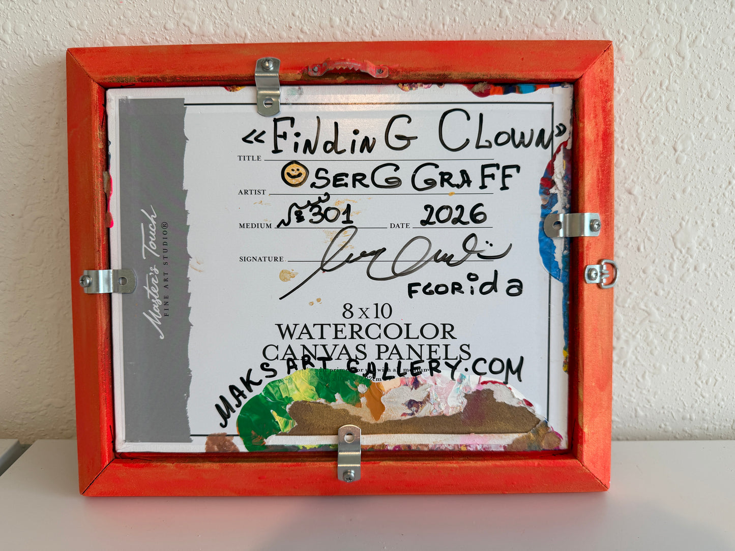 Serg Graff Set of 3 Artworks "Masks Off", "Mystery Stranger", Finding Clown"