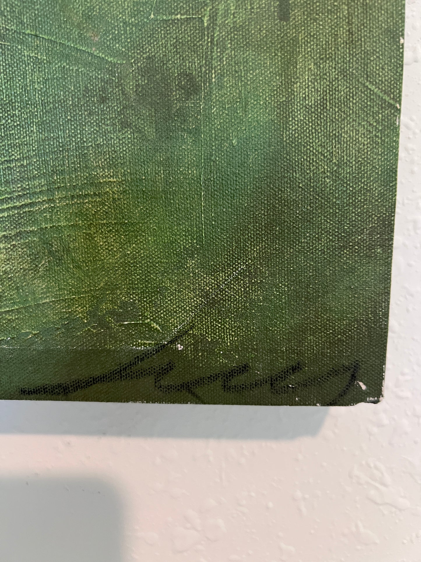 Modern Abstract Geometric Painting Signed Kaulani 2004 | 24x24" Textured Art