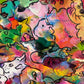 Original Abstract Painting Serg Graff "Pareidolia" Surreal Fantasy Artwork, COA