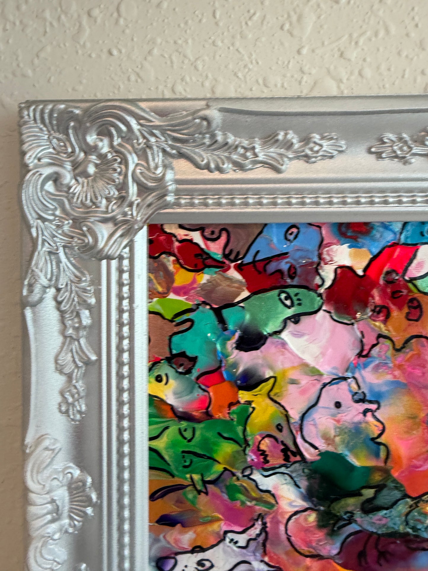 Original Abstract Painting Serg Graff "Pareidolia" Surreal Fantasy Artwork, COA
