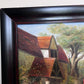 English Fox Hunting Scene Horse Hounds Large VTG Oil Painting Signed, Framed