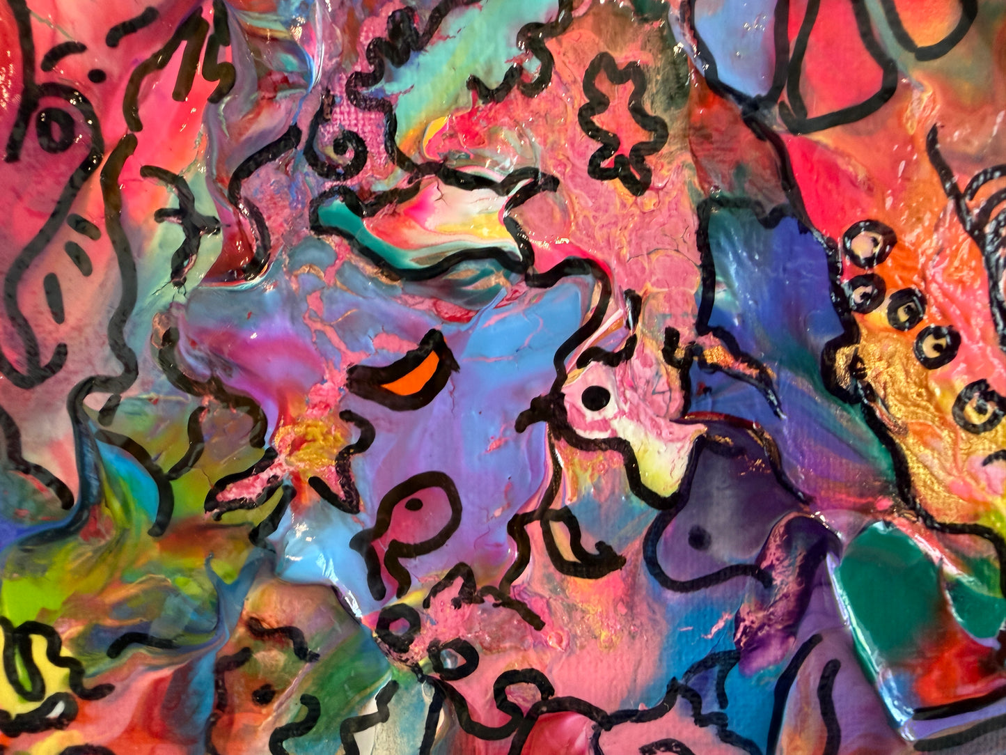 Original Abstract Painting Serg Graff "Mystic Mana Gerie" Fantasy Surreal, COA