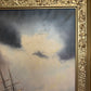 Danish Artist B. Johansen Vintage Dramatic Marine Seascape Oil Painting Framed