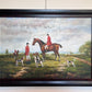Fox Hunting Scene – Signed by M. Aarinon – Framed Vintage Oil Painting on Canvas
