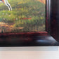 Fox Hunting Scene – Signed by M. Aarinon – Framed Vintage Oil Painting on Canvas