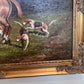English Fox Hunting Scene Horse Hounds Oil Painting Signed Taylor Framed
