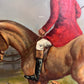 English Fox Hunting Scene Horse Hounds Oil Painting Signed Taylor Framed