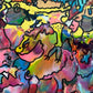 Original Abstract Painting Serg Graff "The Magical Cat" Fantasy Surreal Art, COA