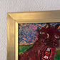 Original Painting on Board in Cartoon Style by Serg Graff "Happy Capybaras", COA