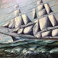 Listed Italian Artist Renato Longanesi Large oil painting on canvas Clipper ship