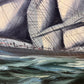 Listed Italian Artist Renato Longanesi Large oil painting on canvas Clipper ship