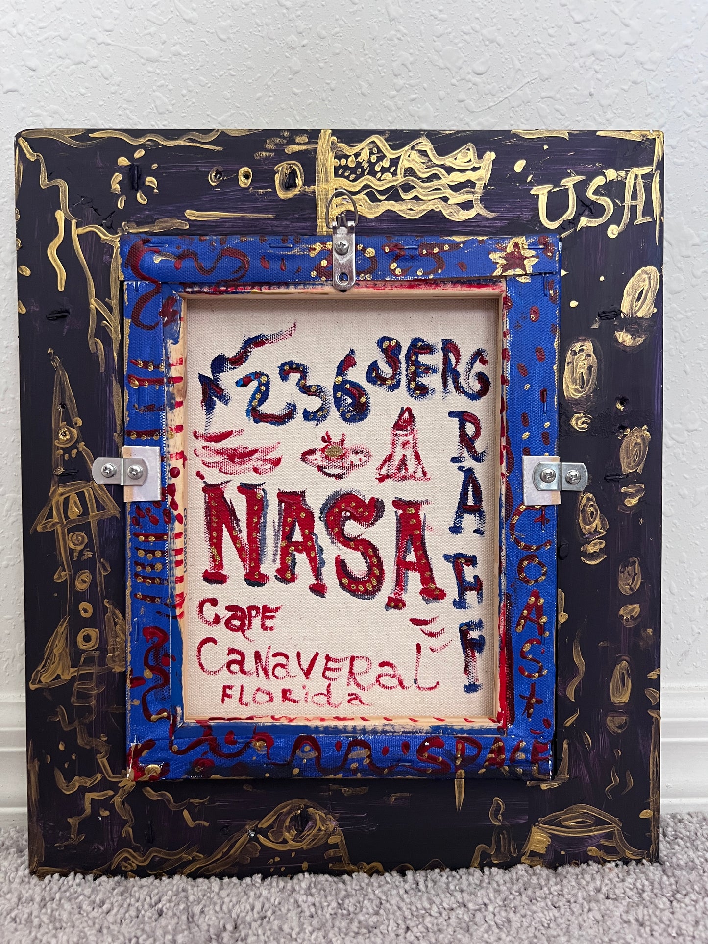 Original Painting on Canvas by Serg Graff, "NASA", Cosmic Art, COA included