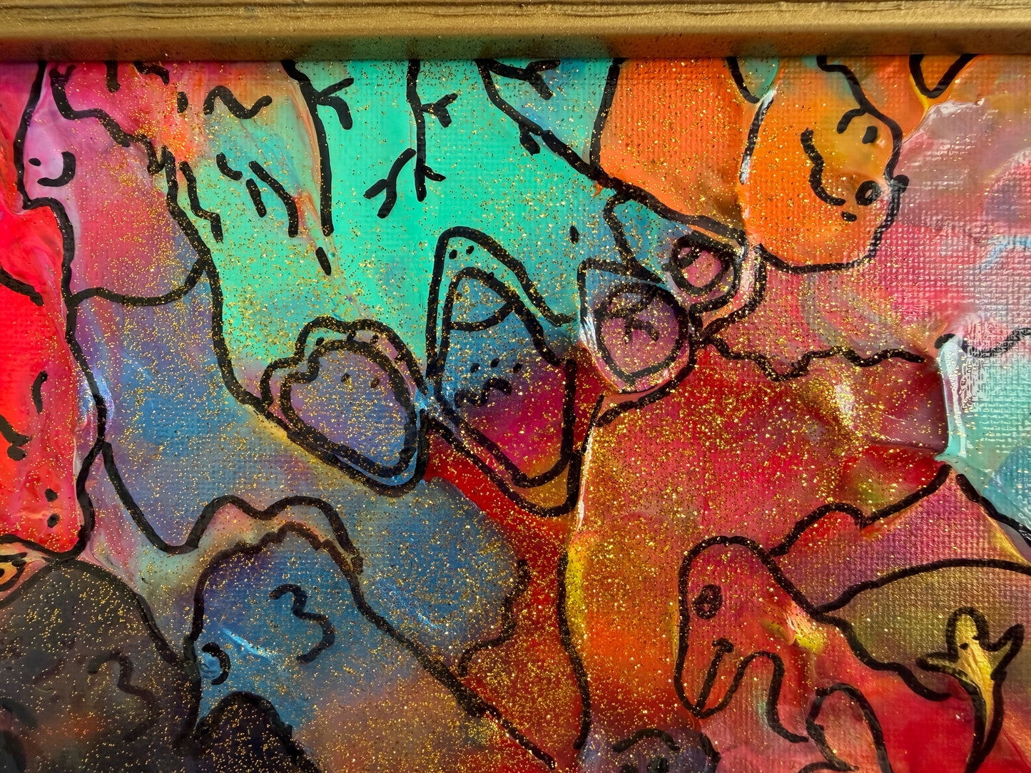 Original Abstract Painting Serg Graff "The Primordial World" Surreal Fantasy Art