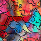 Original Abstract Painting Serg Graff "Hidden Friends" Surreal Fantasy Art, COA