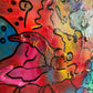 Original Abstract Painting Serg Graff "Hidden Friends" Surreal Fantasy Art, COA
