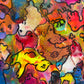 Original Abstract Painting Serg Graff "Happy Doodles" Surreal Fantasy Art, COA