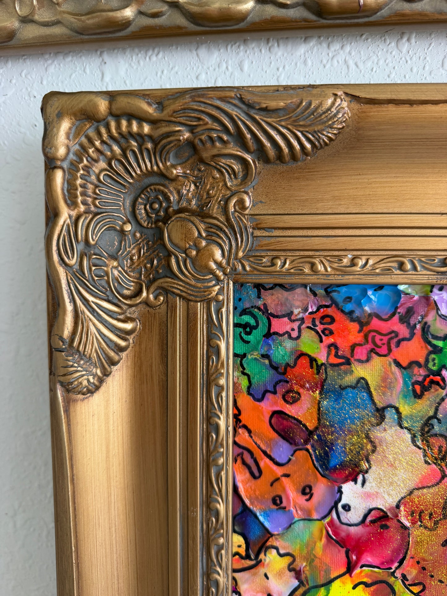 Original Abstract Painting Serg Graff "Happy Doodles" Surreal Fantasy Art, COA