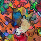 Original Abstract Painting Serg Graff "Happy Doodles" Surreal Fantasy Art, COA