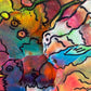 Original Abstract Painting Serg Graff "Ice Cream Boy" Surreal Fantasy Art, COA