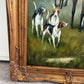 Fox Hunting Scene Oil Painting on Canvas Horses Hounds Equestrian Sporting Art