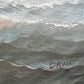 Original Oil painting on canvas seascape, Sailing Ship, signed Davis, Gold Frame
