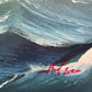 Original Oil painting on canvas seascape, Sailing Ship, signed Also, Gold Frame
