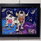 Original Painting on Board in Cartoon Style by Serg Graff "Cosmic Milk", COA