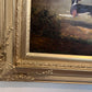 English Fox Hunting Scene Horse Hounds Large Oil Painting by M.cDowell, Framed