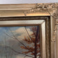 English Fox Hunting Scene Horse Hounds Large Oil Painting by M.cDowell, Framed
