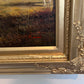English Fox Hunting Scene Horse Hounds Large Oil Painting by M.cDowell, Framed
