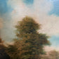 Vintage English Hunting Scene Oil Painting Horses Hounds Equestrian Sporting Art